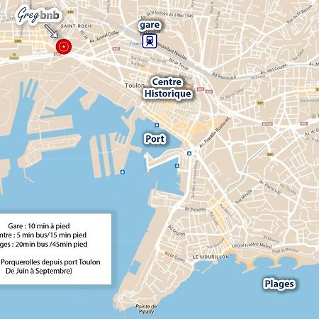Gregbnb - T2 Pleine Ville - Climatise - Balcon - 2 Toulon Dış mekan fotoğraf